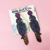 Pixie Nut & Co Dangles - Black Cockatoo from have you met charlie a gift shop with Australian unique handmade gifts in Adelaie South Australia