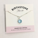 Bec Platt Designs - March Birth Stone Necklace from Have You Met Charlie? a gift shop with unique Australian handmade gifts in Adelaide, South Australia