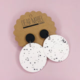 Dear Mabel Handmade Dangles - Large Disk with Stud Top