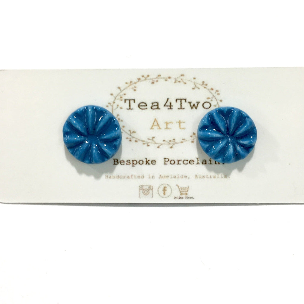 Tea 4 Two Art Earrings - Coloured Flower Studs Various from have you met charlie a gift shop with Australian unique handmade gifts in Adelaide South Australia