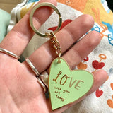 Nicola Rowlands Enamel Keyring - Love Who You Are Today