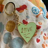 Nicola Rowlands Enamel Keyring - Love Who You Are Today