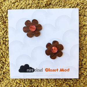 daisy studs in 3 colourways by closet mod and mintcloud from australian gift shop have you met charlie in adelaide south australia