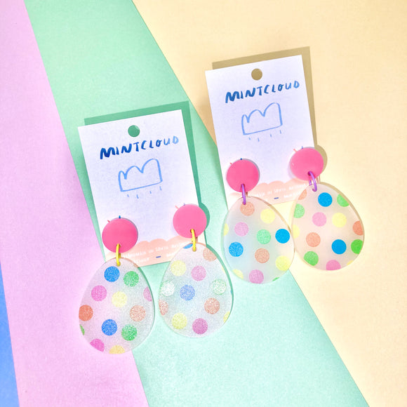 Mintcloud Earrings - Spotty Easter Eggs from have you met charlie a gift shop in Adelaide south Australian with unique handmade gifts