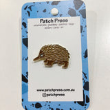 Echidna (Gold metal)  Patch Press Pin sold at Have You Met Charlie? in Adelaide, SA