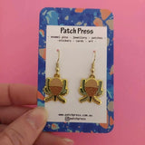 Patch Press - Enamel Dangle Earrings