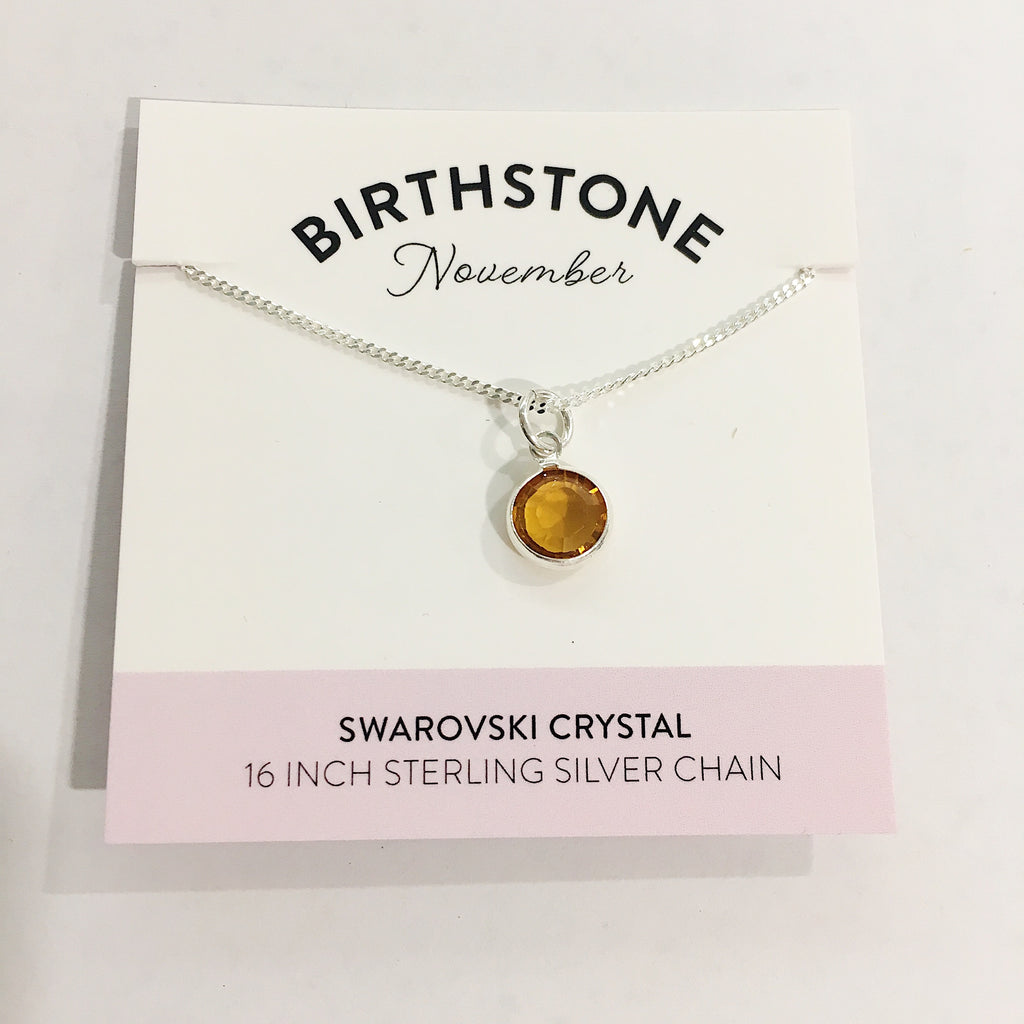 Bec Platt Designs - November Birth Stone Necklace from Have You Met Charlie? a gift shop with unique Australian handmade gifts in Adelaide, South Australia