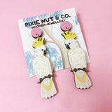 Pixie Nut & Co Dangle - White Cockatoo from have you met charlie a gift shop with Australian unique handmade gifts in Adelaie South Australia