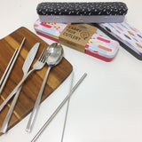 retro kitchen carry your cutlery metal set from have you met charlie a unique gift shop in adelaide south australia