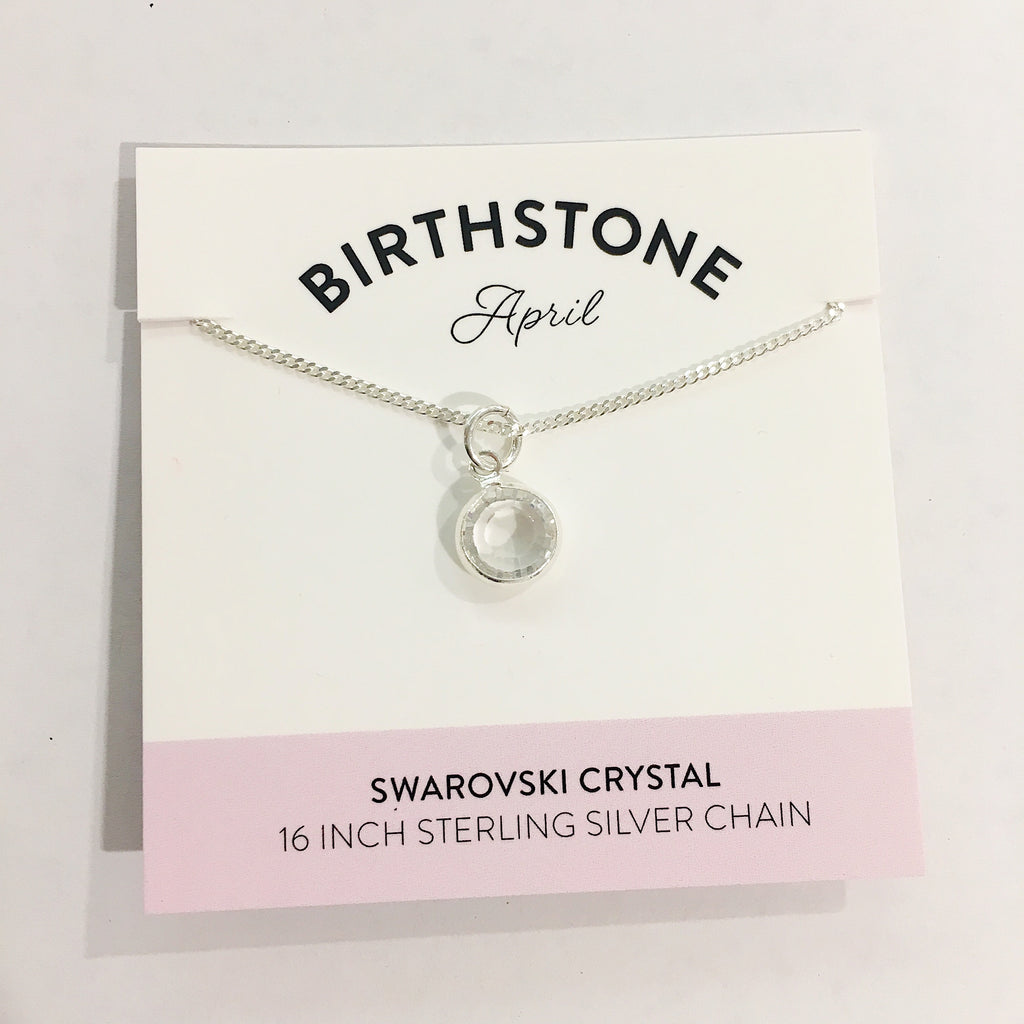 Bec Platt Designs - April Birth Stone Necklace from Have You Met Charlie? a gift shop with unique Australian handmade gifts in Adelaide, South Australia