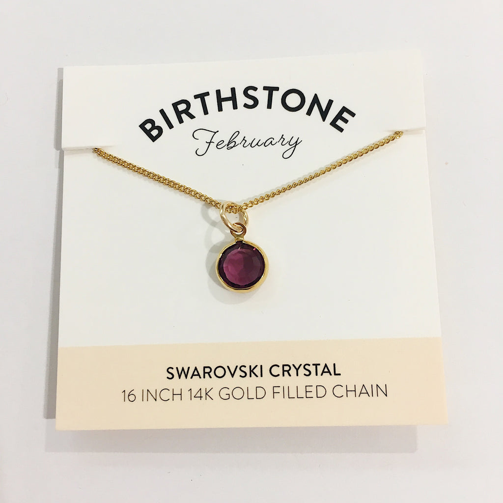 Bec Platt Designs - February Birth Stone Necklace from Have You Met Charlie? a gift shop with unique Australian handmade gifts in Adelaide, South Australia