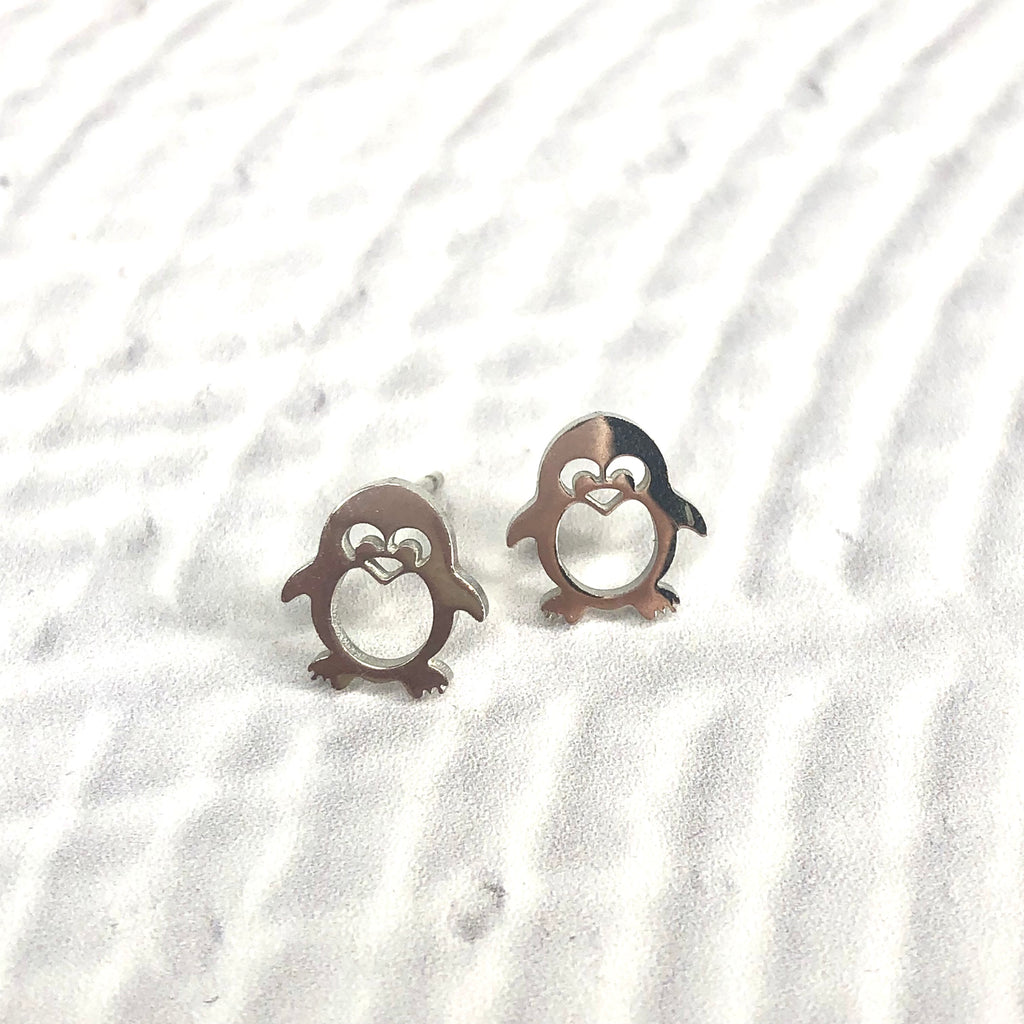 Simple Stainless Steel stud earring - penguin from Have You Met Charlie? a unique gift shop in Adelaide, SA