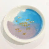 blue and purple with gold xo porcelain dish by louise m studio from have you met charlie a gift shop with unique handmade australian gifts in adelaide south australia