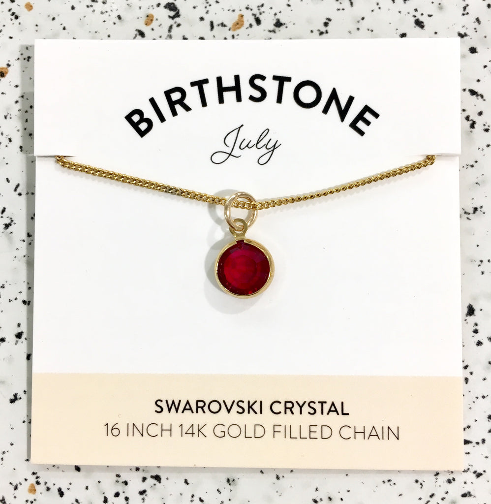 Bec Platt Designs - July Birth Stone Necklace from Have You Met Charlie? a gift shop with unique Australian handmade gifts in Adelaide, South Australia