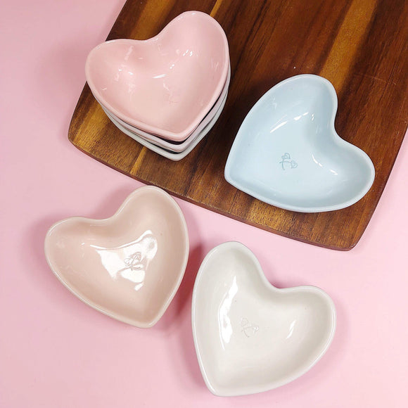various porcelain heart dishes by louise m studio from have you met charlie a gift shop with unique handmade australian gifts in adelaide south australia