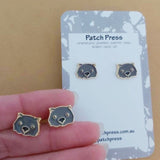 Patch Press Wombat enamel studs sold at Have You Met Charlie in Adelaide, SA