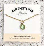 Bec Platt Designs - August Birth Stone Necklace from Have You Met Charlie? a gift shop with unique Australian handmade gifts in Adelaide, South Australia