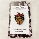 frida kahlo enamel pin by patch press from have you met charlie a gift shop with Australian unique handmade gifts in Adelaide South Australia