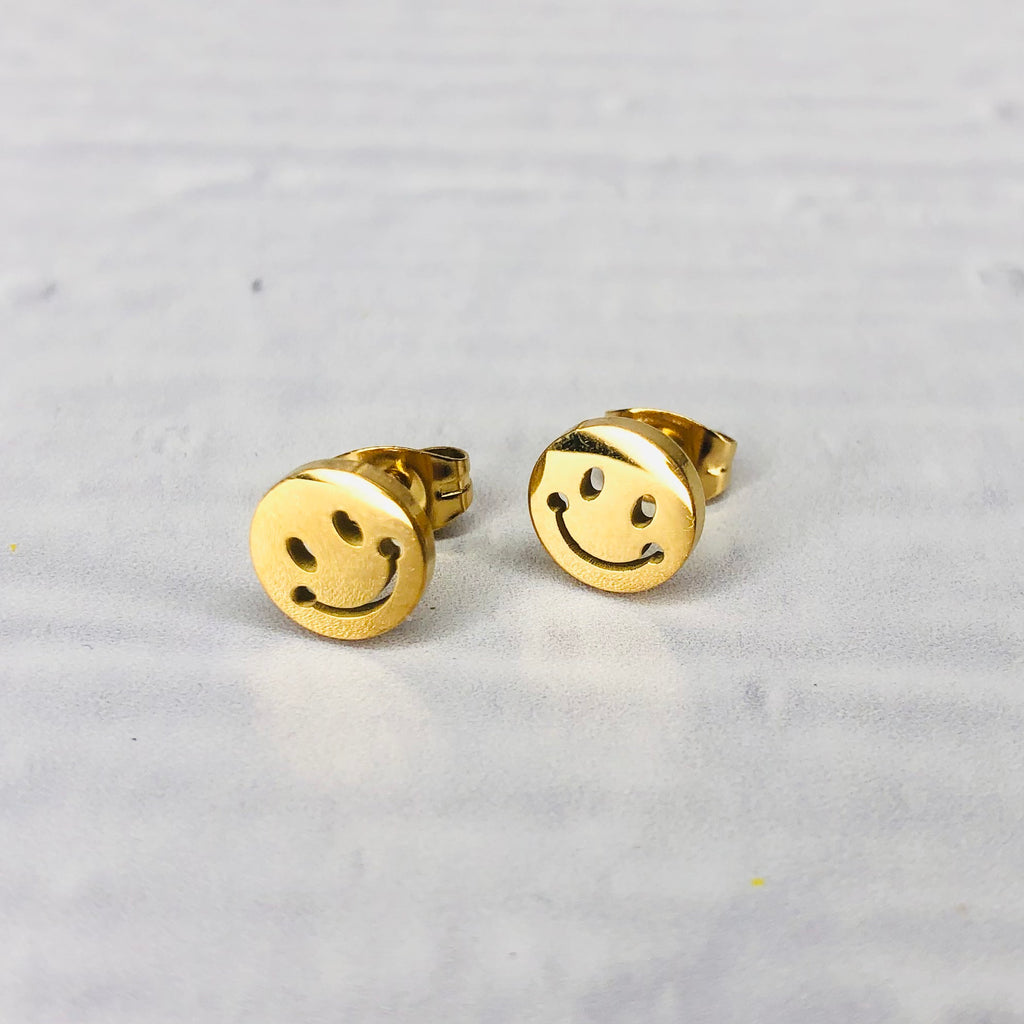 Stainless Steel Earrings - Smiley Face from have you met charlie a gift shop with Australian unique handmade gifts in Adelaide South Australia