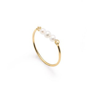 Sterling Silver Stacker Ring - Triple Pearl sold at Have You Met Charlie? a unique gift shop in Adelaide, South Australia