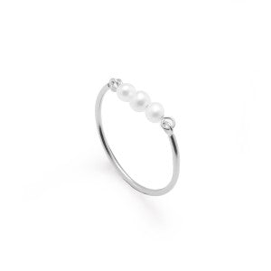 Sterling Silver Stacker Ring - Triple Pearl sold at Have You Met Charlie? a unique gift shop in Adelaide, South Australia