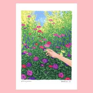 Lauren Kathleen - A4 Art Print - Picking Posies sold at Have You Met Charlie? a unique gift shop in Adelaide, South Australia