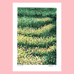 Lauren Kathleen - A4 Art Print - Sunlit Field, sold at Have You Met Charlie? a unique gift shop in Adelaide, South Australia