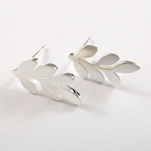 simple stainless steel leaf earrings from have you met charlie a unique gift shop in adelaide south australia