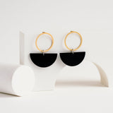 black gold brass wood earrings by linda marek from have you met charlie a gift shop with Australian unique handmade gifts in Adelaide South Australia