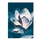navy blue magnolia bud a4 print by ettie ink from have you met charlie a gift shop with Australian unique handmade gifts in Adelaide South Australia