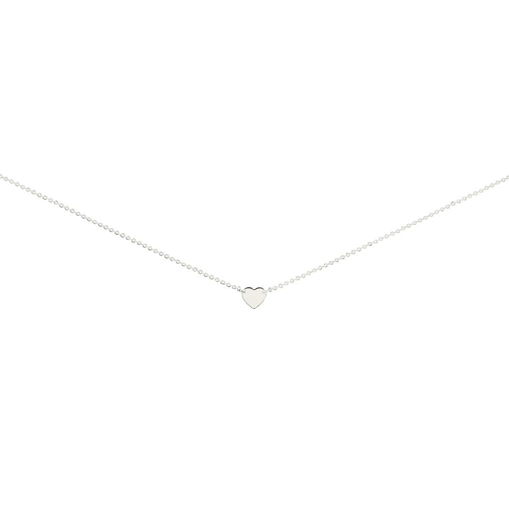 Sterling Silver Necklace - Flat Heart Choker from have you met charlie a gift shop with Australian unique handmade gifts in Adelaide South Australia