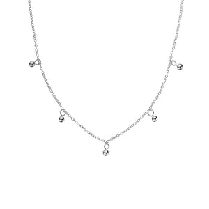Sterling Silver Necklace - Ball Detail Choker*