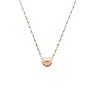 simple sterling silver rose gold and gold necklaces with 3d floating heart pendant threaded through chain from have you met charlie unique gift shop in adelaide south australia