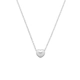 Sterling Silver Necklace - Round Heart