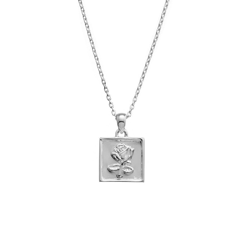 Sterling Silver Necklace - Rose Stamp from have you met charlie a gift shop with Australian unique handmade gifts in Adelaide South Australia