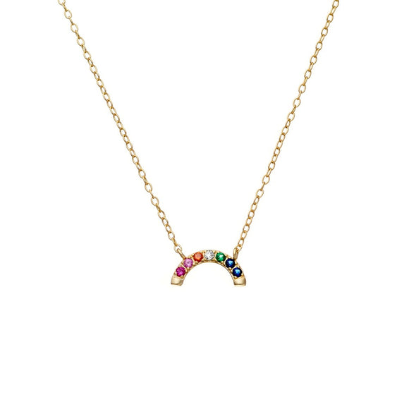 Sterling Silver Necklace - Rainbow*