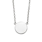 Sterling Silver Necklace - Flat Disk*