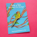 Birds in Hats Enamel Pins - Various from have you met charlie a gift shop with Australian unique handmade gifts in Adelaide South Australia