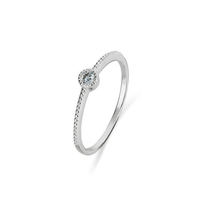 Sterling Silver Stacker Ring - Cubic Zirconia Setting. Sold at Have You Met Charlie?, a unique gift shop located in Adelaide, South Australia.