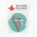 Koala red parka bottle opener magnets from have you met charlie a gift shop with handmade australian gifts in adelaide south australia