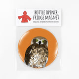 Owl red parka bottle opener magnets from have you met charlie a gift shop with handmade australian gifts in adelaide south australia
