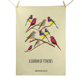 Red Parka Tea Towels Charm of Finches from have you met charlie a gift shop with Australian unique handmade gifts in Adelaie South Australia