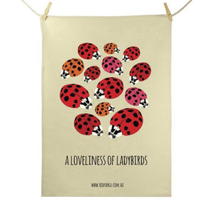 Red Parka Tea Towels - Various Designs from have you met charlie a gift shop with Australian unique handmade gifts in Adelaie South Australia