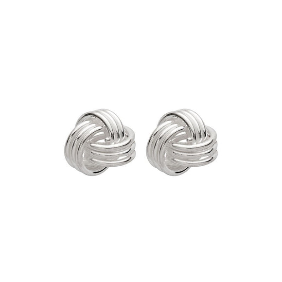 Simple Sterling Silver studs with delicate, intertwined knot detail from unique gift shop have you met charlie in adelaide south australia