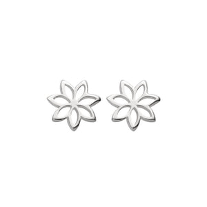 simple sterling silver studs in cut out flower design from unique gift store have you met charlie in adelaide south australia