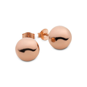 Simple Rose Gold Plated Sterling Silver hollow ball studs from unique gift shop have you met charlie in adelaide south australia