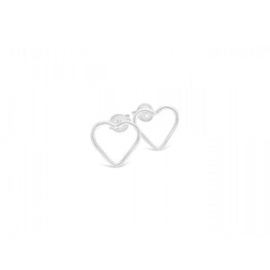Simple and dainty Sterling silver open heart stud earrings. Also available in Rose Gold plated Sterling Silver from unique gift shop have you met charlie in adelaide south australia