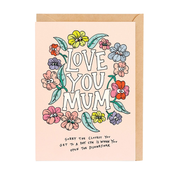 Wally Paper Co Greeting Card - Love You Mum sold at Have You Met Charlie? a unique gift shop in Adelaide, South Australia