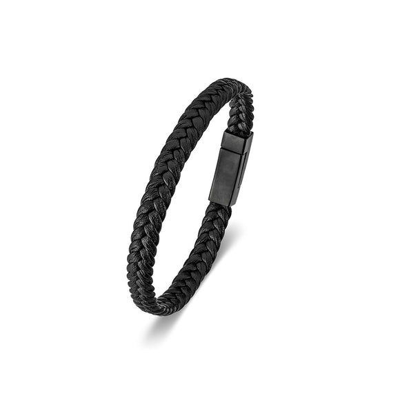 Stainless Steel Men's Bracelet - Black Plait Magnetic from have you met charlie a gift shop in Adelaide south Australian with unique handmade gifts