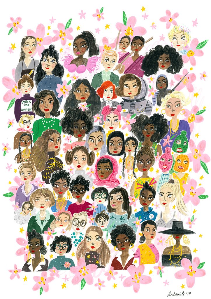 girl power art print by viktorija illustration from have you met charlie a gift shop with unique handmade australian gifts in adelaide south australia